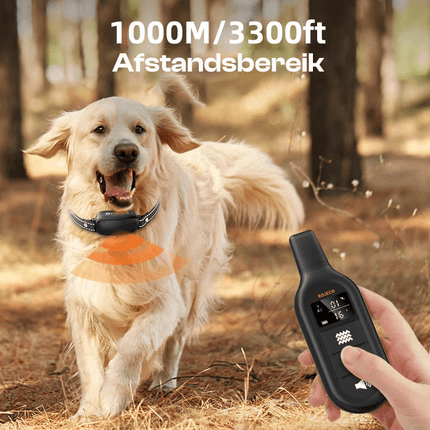 Hondentraining Halsband | Waterdicht IPX7 | 1000m Bereik | Geluid, Trilling, Schok | Draadloos | Honden 4-55kg