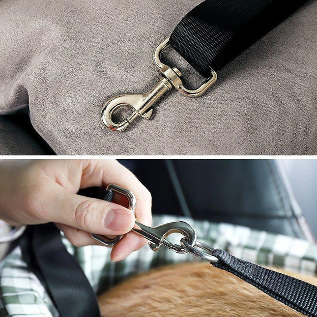 Huisdiervriendelijke Auto Reismand | Verstelbare Veiligheid en Comfort | Geschikt voor Alle Autostoelen