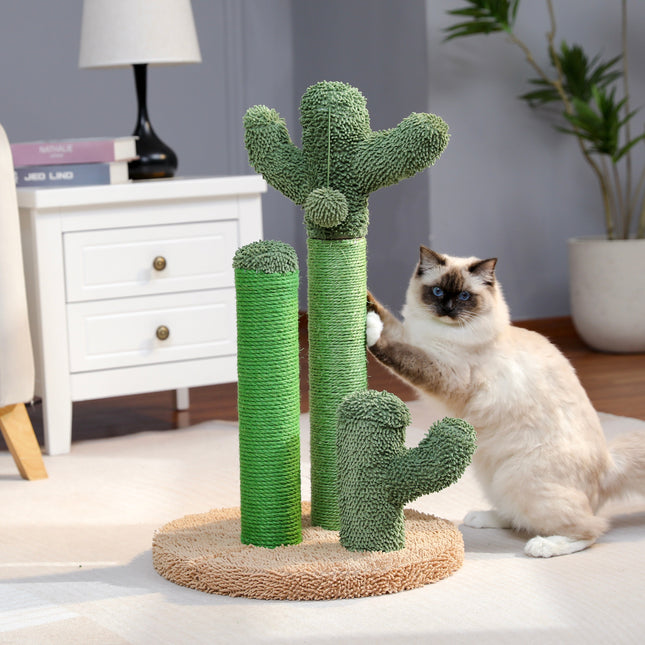 Katten krabpaal cactusvorm | Duurzaam sisal en pluche | Speels krabmeubel voor katten | Beschermt meubels | Decoratief design