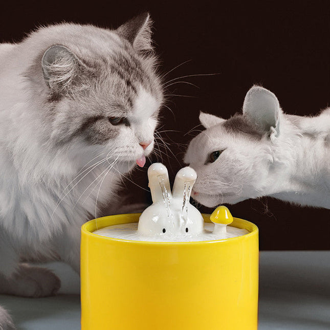 BunnyFlow kattenfontein | Automatische waterdispenser voor katten | Stil ontwerp | Groot reservoir | Met filtersysteem voor schoon en vers water | BPA-vrij | Geschikt voor huisdieren