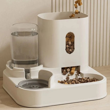Slimme Huisdiervoederdispenser | Timer Gecontroleerd | Grote Inhoud | Droog & Nat Voer Compartimenten | Eenvoudig Reinigbaar | Geschikt voor Huisdieren | Handig voor Vakanties & Drukke Dagen