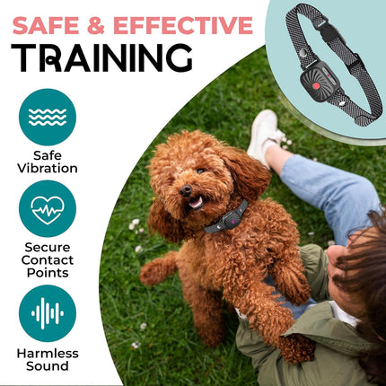 PawSilence anti-blaf halsband voor kleine honden | Verstelbare waterbestendige trainingshalsband tegen overmatig blaffen | Comfortabel en effectief in alle weersomstandigheden