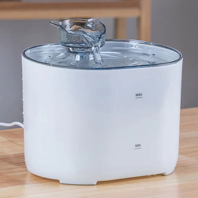 FreshFlow Drinkfontein voor Katten | Waterfontein met Geavanceerde Filtratie | Stil | Stimuleert Gezonde Hydratatie | USB-Voeding | Modern Ontwerp | 2L Inhoud