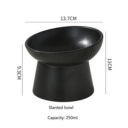 FeedEase ergonomische voerbak voor huisdieren | Verhoogd design ter vermindering van nekbelasting | Keramiek | Gemakkelijk schoon te maken | Geschikt voor katten en kleine honden | Modern en stijlvol