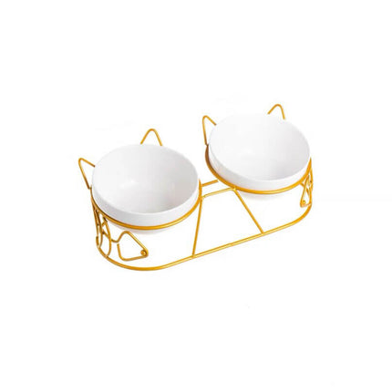 MeowEase verhoogd katten voerstation | Ergonomische dubbele kommen | Nek- en gewricht ontlastend | Antislip & hygiënisch design | Voor comfortabel voeren en minder knoeien