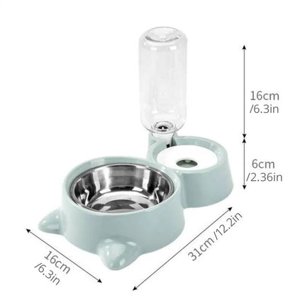 PetMate antislip voerbak voor huisdieren | Vaatwasserbestendig | Compact en ruimtebesparend ontwerp | Geschikt voor honden en katten | Duurzaam materiaal
