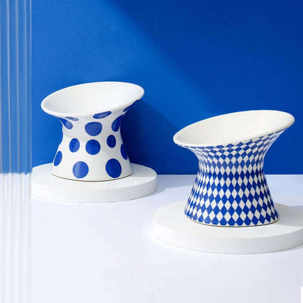 PurrPlay keramische kattenvoerbak | Duurzaam design | Eenvoudig schoon te maken | Stijlvol keramiek voor katten | Geschikt voor dagelijks gebruik