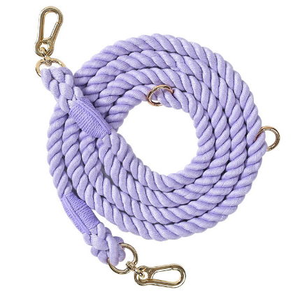 Gevlochten Touw Hondenlijn | Kleurverloop | Ergonomische Grip | Sterke Clips | 2,1 Meter | Meerkleurig