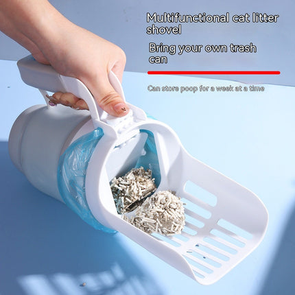 LitterMate kattenbak schep met ergonomisch handvat | Compact opvouwbaar ontwerp | Eenvoudig schoonmaken en minder rommel | Efficiënte afvalverwerking voor kattenbak