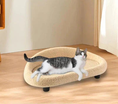 CatLuxe kattenbed en krabplank | Duurzaam krabmeubel met pluche ligplek | Stijlvol en praktisch kattenbed voor rust en speelplezier | Geschikt voor alle kattenrassen