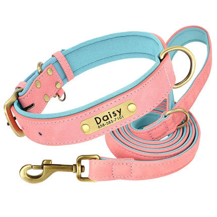 Hondenhalsband Pippa | Verstelbaar PU-leer | Inclusief Naamplaat | Veilig en Comfortabel