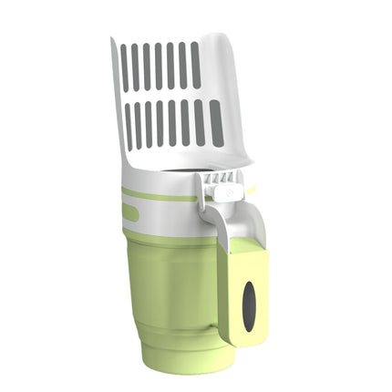 LitterMate kattenbak schep met ergonomisch handvat | Compact opvouwbaar ontwerp | Eenvoudig schoonmaken en minder rommel | Efficiënte afvalverwerking voor kattenbak