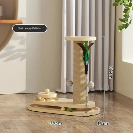 Speel- en Krabmeubel voor Katten | Hout en Sisal | Eenvoudig Monteerbaar | Stabiel en Veilig Design
