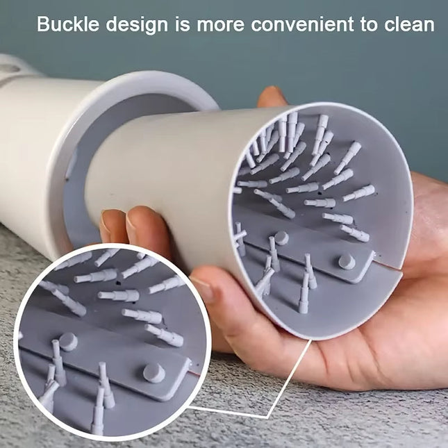 PawPure pootreiniger voor honden | Draagbare pootwasbeker met zachte siliconen borstel | Verwijdert modder en vuil eenvoudig onderweg of thuis