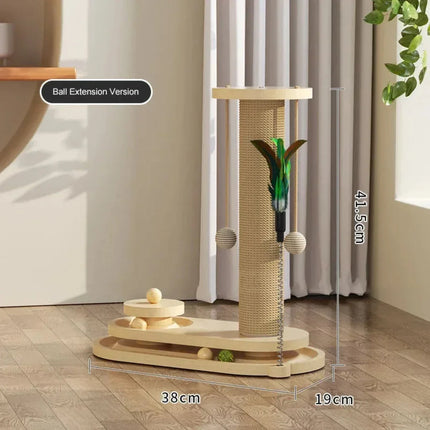 Speel- en Krabmeubel voor Katten | Hout en Sisal | Eenvoudig Monteerbaar | Stabiel en Veilig Design