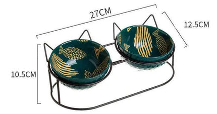 MeowEase verhoogd katten voerstation | Ergonomische dubbele kommen | Nek- en gewricht ontlastend | Antislip & hygiënisch design | Voor comfortabel voeren en minder knoeien