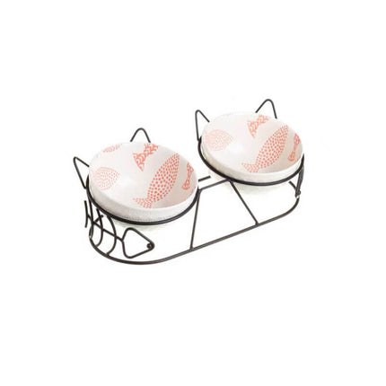 MeowEase verhoogd katten voerstation | Ergonomische dubbele kommen | Nek- en gewricht ontlastend | Antislip & hygiënisch design | Voor comfortabel voeren en minder knoeien