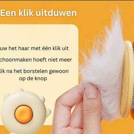 PurrGlow kattenborstel | Verwijdert moeiteloos losse haren en klitten | Vermindert haaruitval | Stimuleert een gezonde, glanzende vacht | Stressvrij borstelen
