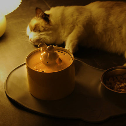 BunnyFlow kattenfontein | Automatische waterdispenser voor katten | Stil ontwerp | Groot reservoir | Met filtersysteem voor schoon en vers water | BPA-vrij | Geschikt voor huisdieren