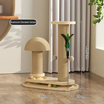 Speel- en Krabmeubel voor Katten | Hout en Sisal | Eenvoudig Monteerbaar | Stabiel en Veilig Design
