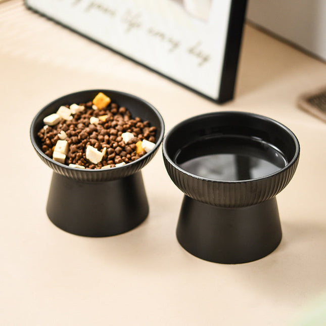 FeedEase ergonomische voerbak voor huisdieren | Verhoogd design ter vermindering van nekbelasting | Keramiek | Gemakkelijk schoon te maken | Geschikt voor katten en kleine honden | Modern en stijlvol