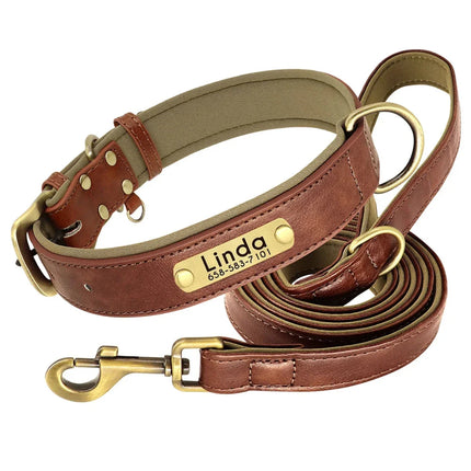 Hondenhalsband Pippa | Verstelbaar PU-leer | Inclusief Naamplaat | Veilig en Comfortabel