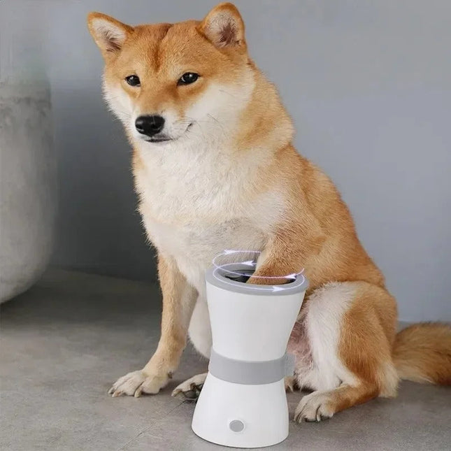 PawPure pootreiniger voor honden | Draagbare pootwasbeker met zachte siliconen borstel | Verwijdert modder en vuil eenvoudig onderweg of thuis