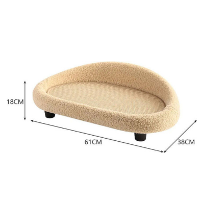 CatLuxe kattenbed en krabplank | Duurzaam krabmeubel met pluche ligplek | Stijlvol en praktisch kattenbed voor rust en speelplezier | Geschikt voor alle kattenrassen