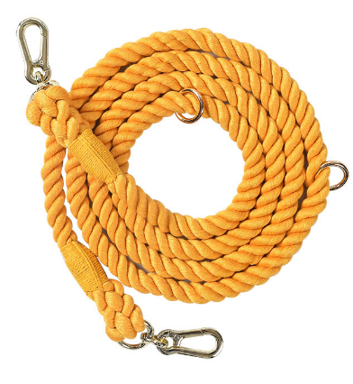Gevlochten Touw Hondenlijn | Kleurverloop | Ergonomische Grip | Sterke Clips | 2,1 Meter | Meerkleurig