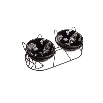 MeowEase verhoogd katten voerstation | Ergonomische dubbele kommen | Nek- en gewricht ontlastend | Antislip & hygiënisch design | Voor comfortabel voeren en minder knoeien