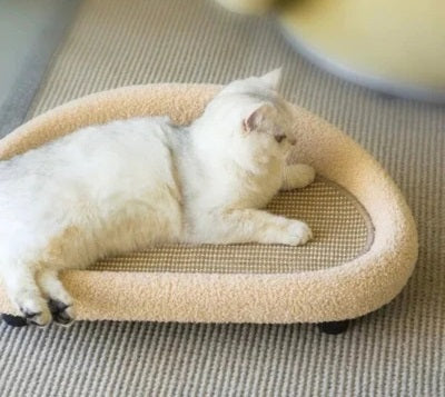 CatLuxe kattenbed en krabplank | Duurzaam krabmeubel met pluche ligplek | Stijlvol en praktisch kattenbed voor rust en speelplezier | Geschikt voor alle kattenrassen