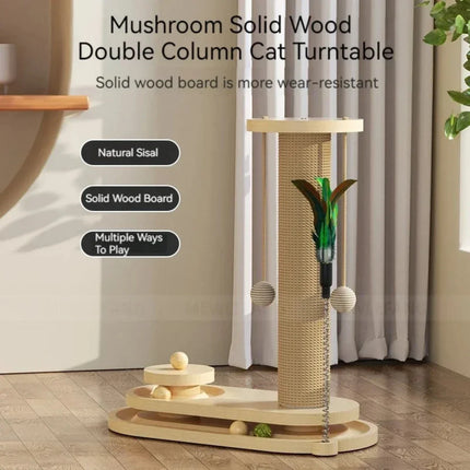 Speel- en Krabmeubel voor Katten | Hout en Sisal | Eenvoudig Monteerbaar | Stabiel en Veilig Design