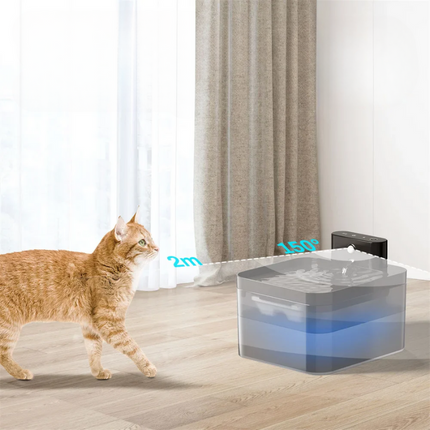 PurrFlow draadloze drinkfontein voor katten | Stille werking | Geavanceerd filtratie­systeem | Bewegingssensor | Voor altijd vers en schoon water