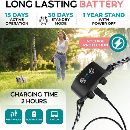 PawSilence anti-blaf halsband voor kleine honden | Verstelbare waterbestendige trainingshalsband tegen overmatig blaffen | Comfortabel en effectief in alle weersomstandigheden