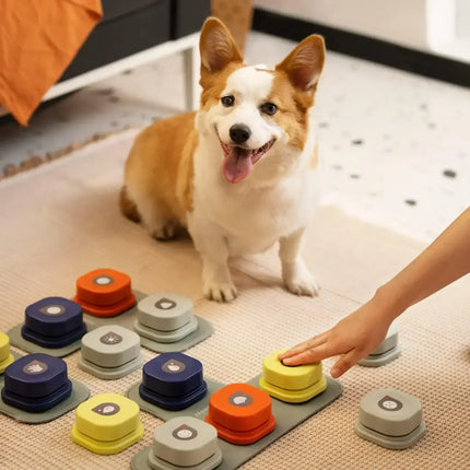BarkSpeak knoppenset voor honden | Interactieve communicatieknoppen | Hond leren praten | Stimuleert cognitieve ontwikkeling | Eenvoudige bediening