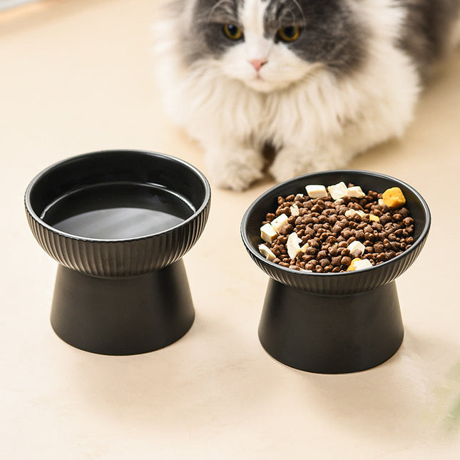 FeedEase ergonomische voerbak voor huisdieren | Verhoogd design ter vermindering van nekbelasting | Keramiek | Gemakkelijk schoon te maken | Geschikt voor katten en kleine honden | Modern en stijlvol