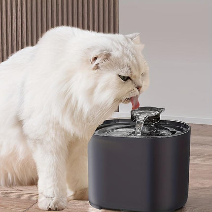 FreshFlow Drinkfontein voor Katten | Waterfontein met Geavanceerde Filtratie | Stil | Stimuleert Gezonde Hydratatie | USB-Voeding | Modern Ontwerp | 2L Inhoud