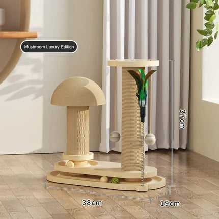 Speel- en Krabmeubel voor Katten | Hout en Sisal | Eenvoudig Monteerbaar | Stabiel en Veilig Design