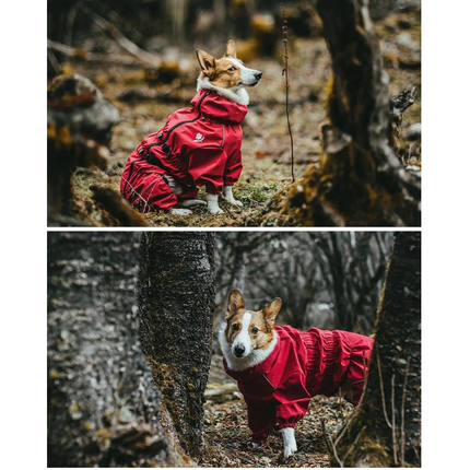 PawsGuard winter jumpsuit hond | Waterdicht hondenpak met reflecterende strips | Verstelbare warme honden overall voor optimale zichtbaarheid en comfort tijdens koude dagen