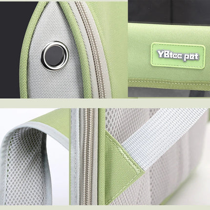 TravelPaws huisdier draagtas | Comfortabele en lichtgewicht draagtas voor katten en kleine honden | Ventilerend gaas | Ergonomische schouderband | Panoramisch zicht voor huisdieren