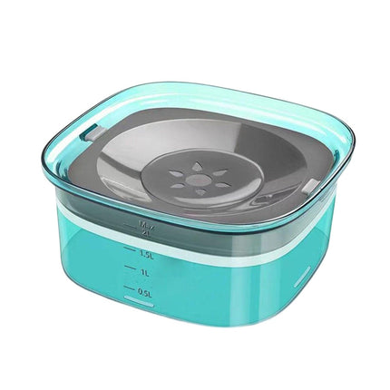 SpillFree drinkbak huisdier | Antimors waterbak 2L | Transparant ontwerp voor honden en katten | Anti-slip bodem | Eenvoudig waterpeil controleren