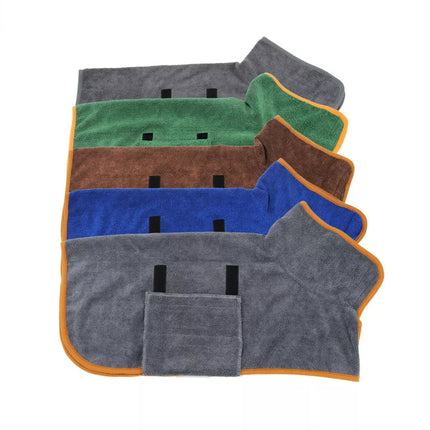 CozyDry huisdier badjas | Snel drogend en absorberend | Houdt honden en katten warm en droog na bad of regen | Comfortabel en makkelijk aan te trekken | Geschikt voor alle seizoenen