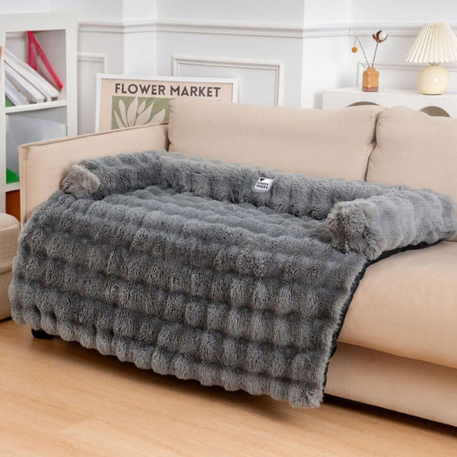 Pluszowa mata na kanapę dla zwierząt | Wygodna, zmywalna mata | Antypoślizgowa dla zwierząt | Dla psów i kotów