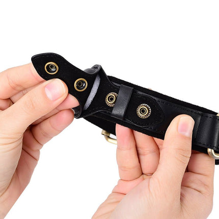 1+1 Gratis Premium AirTag Lederhalsband voor Honden - Waterdicht, Verstelbaar en Veilig