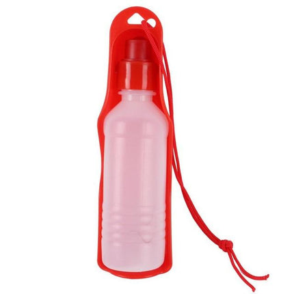 Draagbare Lekkervrije Hondendrinkfles met Geïntegreerde Drinkbak en Lanyard | Ideaal voor Wandelen en Reizen