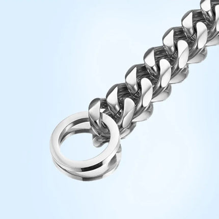 Obroża dla psa ze stali nierdzewnej | Wzór kubański | Wysoka jakość | Szybkie zapięcie | Idealna na spacery i trening | Wygodna | Luksusowa i wytrzymała | Odpowiednia dla wszystkich psów