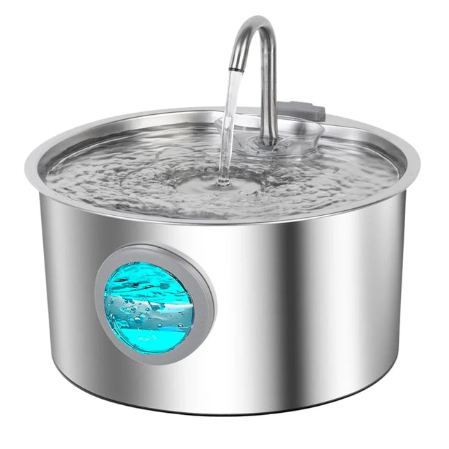 RVS Kattenfontein 3.2L met Ingebouwd Filtersysteem en Ultra Stille Waterpomp voor Huisdieren