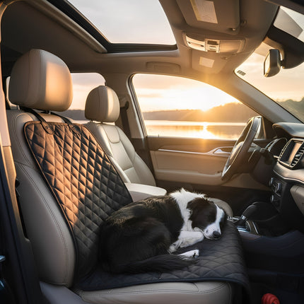 Pokrowiec na fotel samochodowy SeatShield dla psa | Wodoodporna ochrona przedniego siedzenia | Nylon | Antypoślizgowy | Łatwy w czyszczeniu