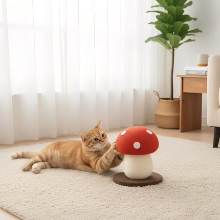 Drapak dla kota Shroomi | Wzór grzyba sizalowego | Instynkt drapania | Dekoracyjne zabawki dla zwierząt