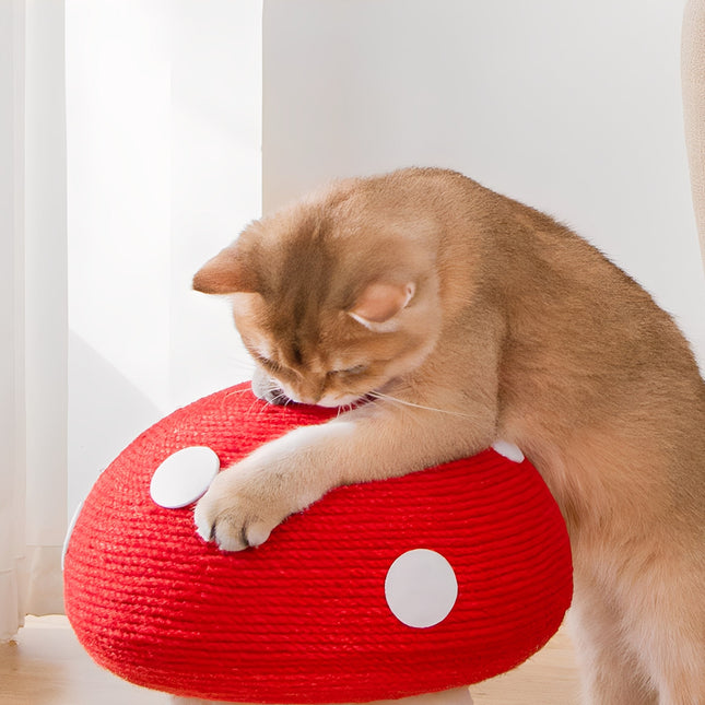 Shroomi Cat Scratching Post | Sisal Mushroom Design | Scratching Instinct | Decorative Pet Toys